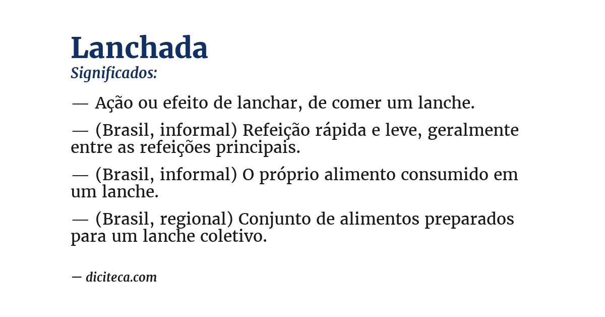 Significado de lanchada