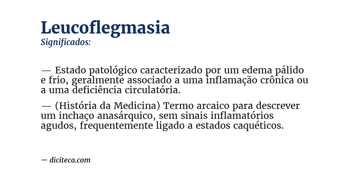 Significado de leucoflegmasia