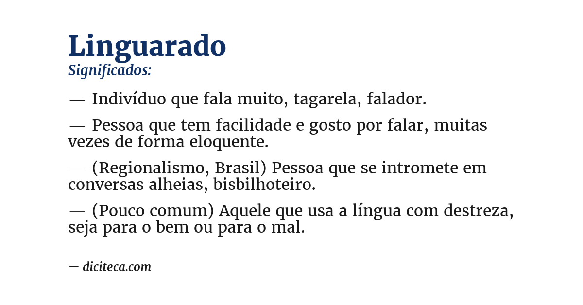 Significado de linguarado
