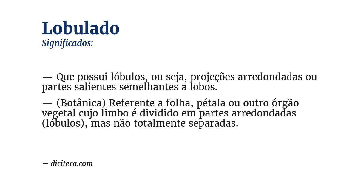 Significado de lobulado