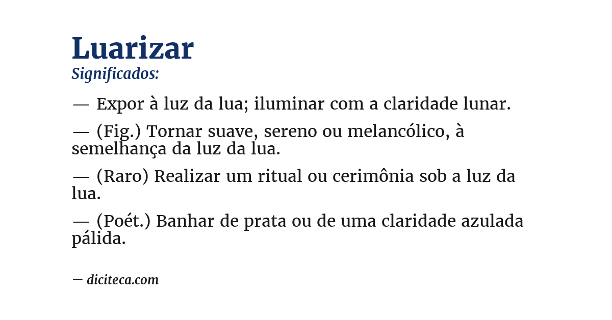 Significado de luarizar