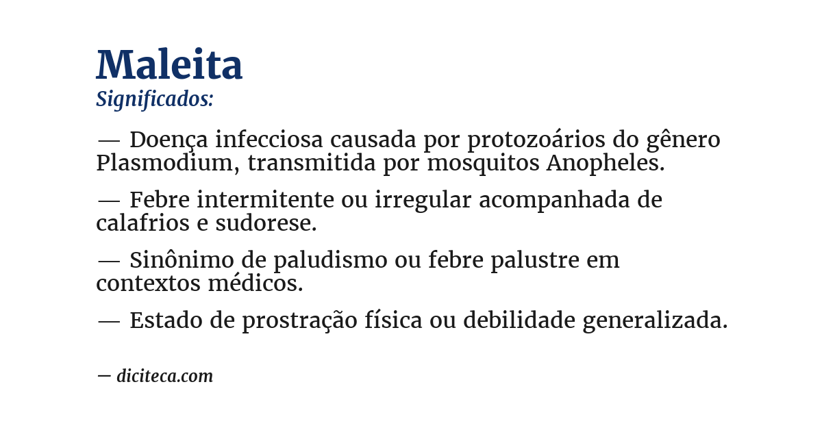 Significado de maleita