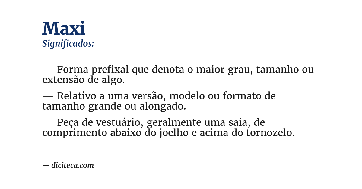 Significado de maxi