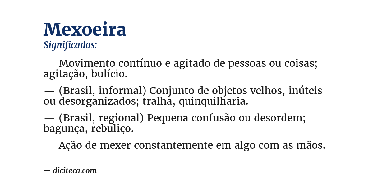 Significado de mexoeira