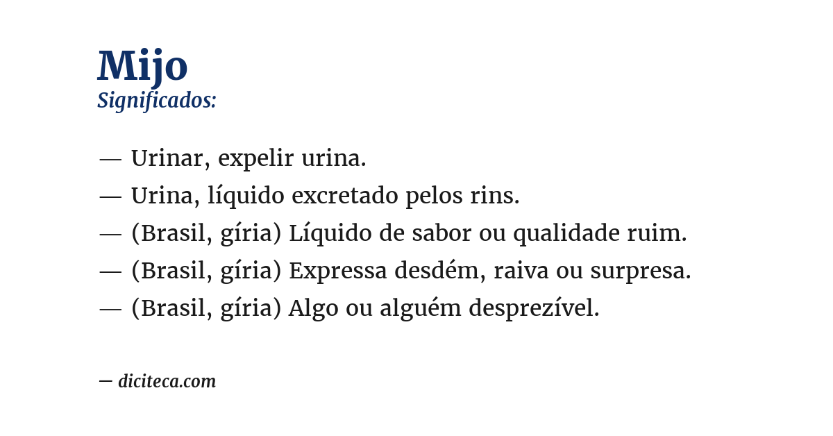 Significado de mijo