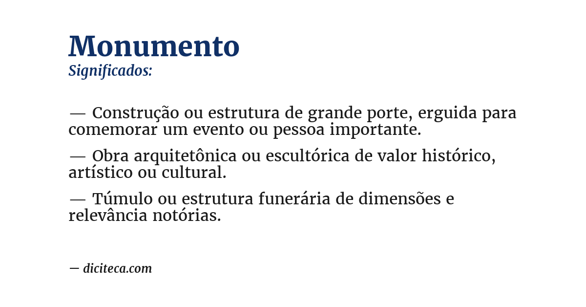 Significado de monumento
