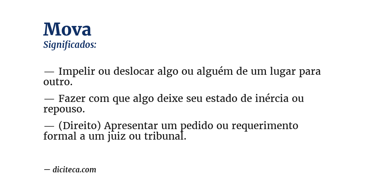 Significado de mova