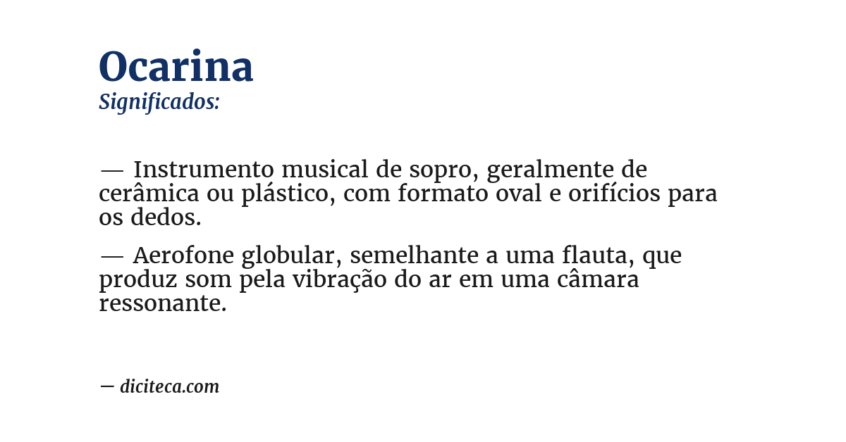 Significado de ocarina