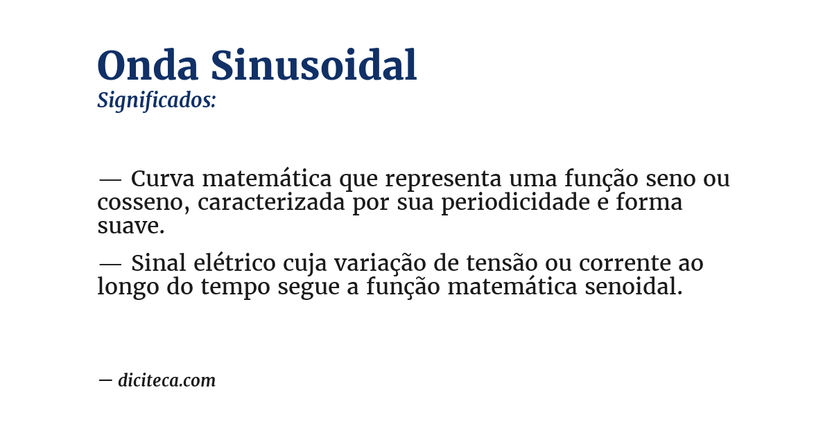 Significado de onda sinusoidal