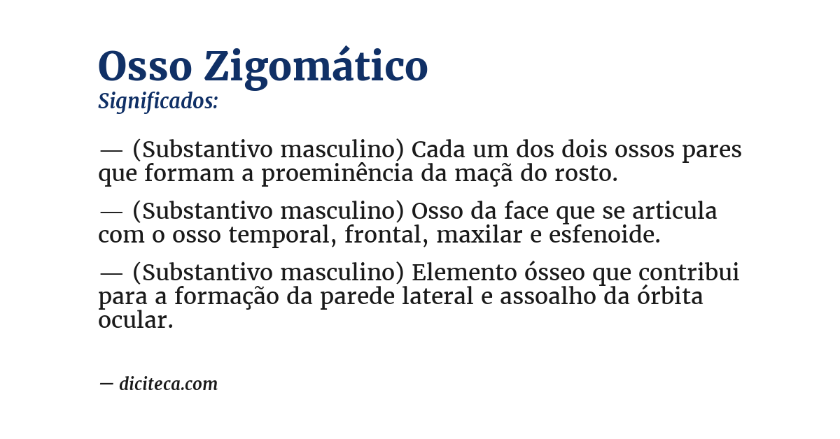 Significado de osso zigomático