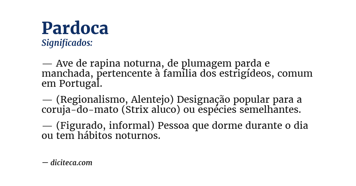 Significado de pardoca
