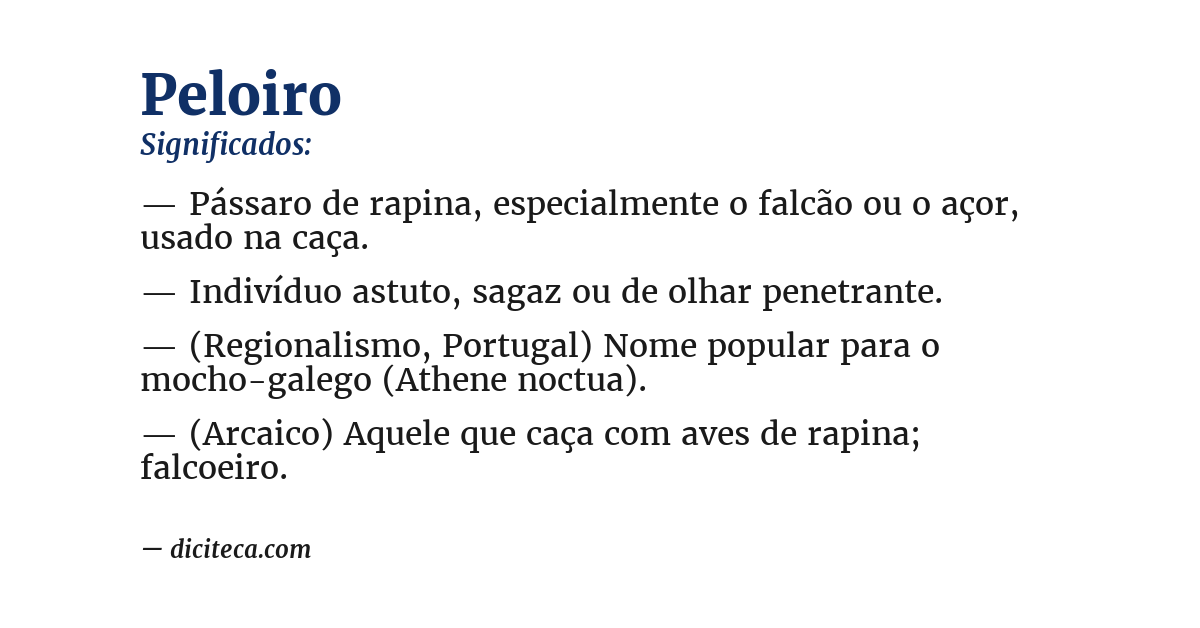 Significado de peloiro