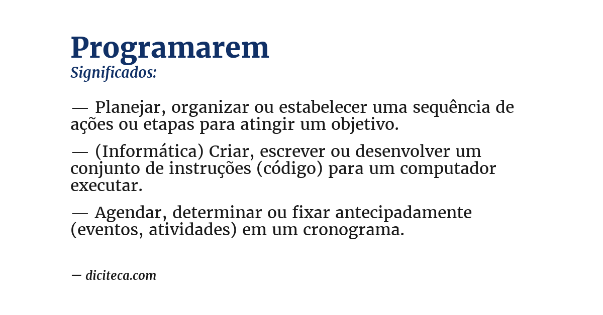 Significado de programarem