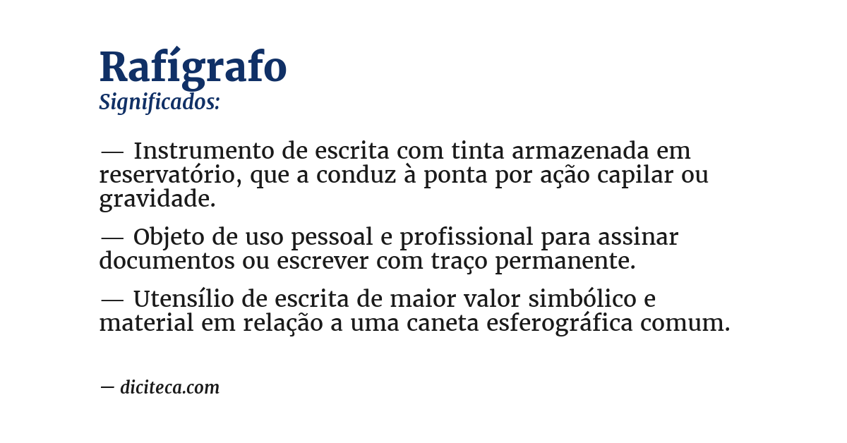 Significado de rafígrafo
