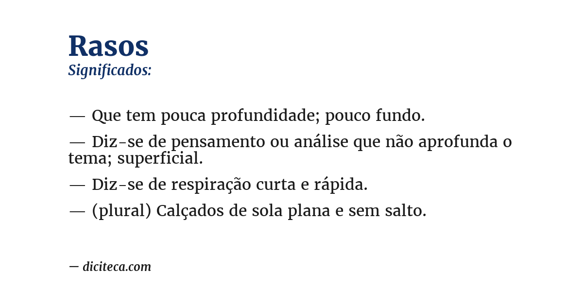 Significado de rasos