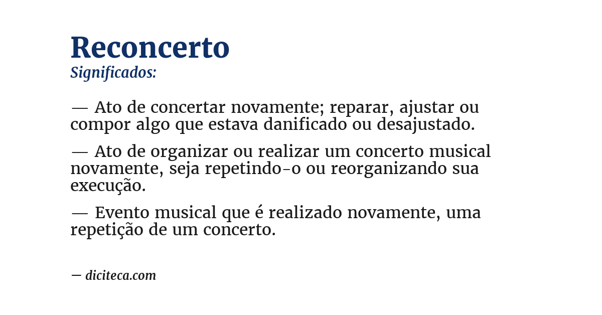 Significado de reconcerto