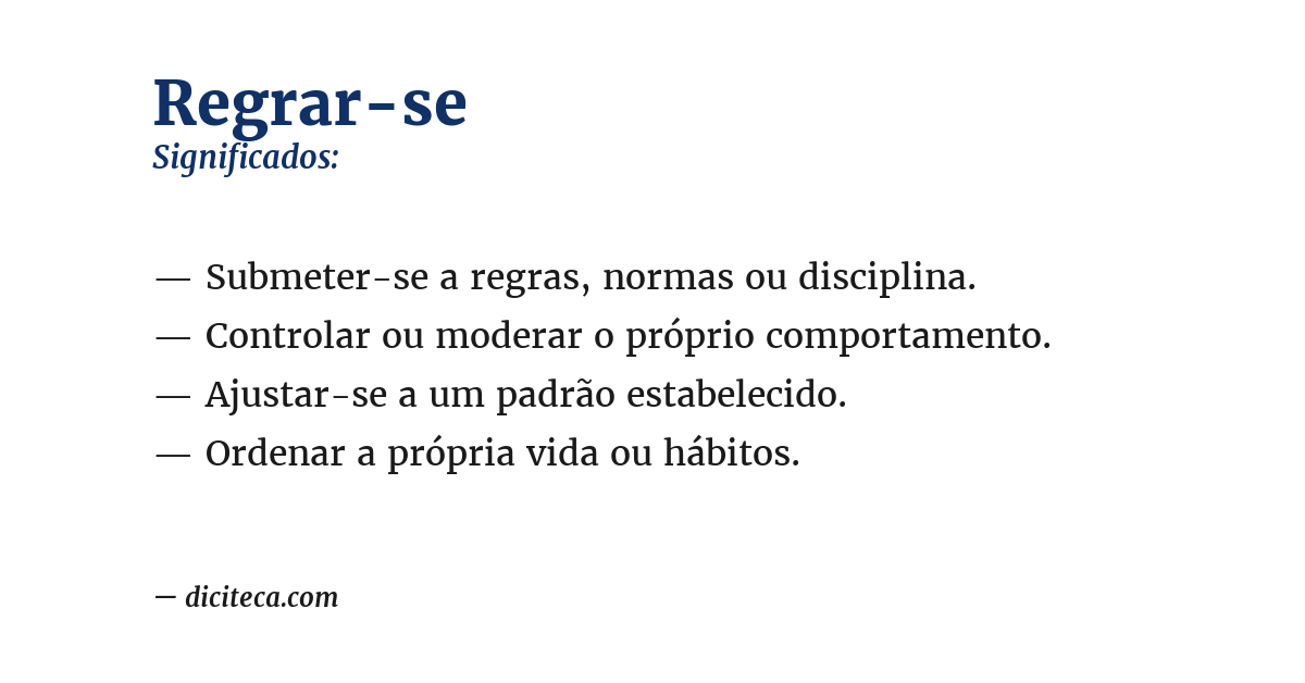 Significado de regrar-se
