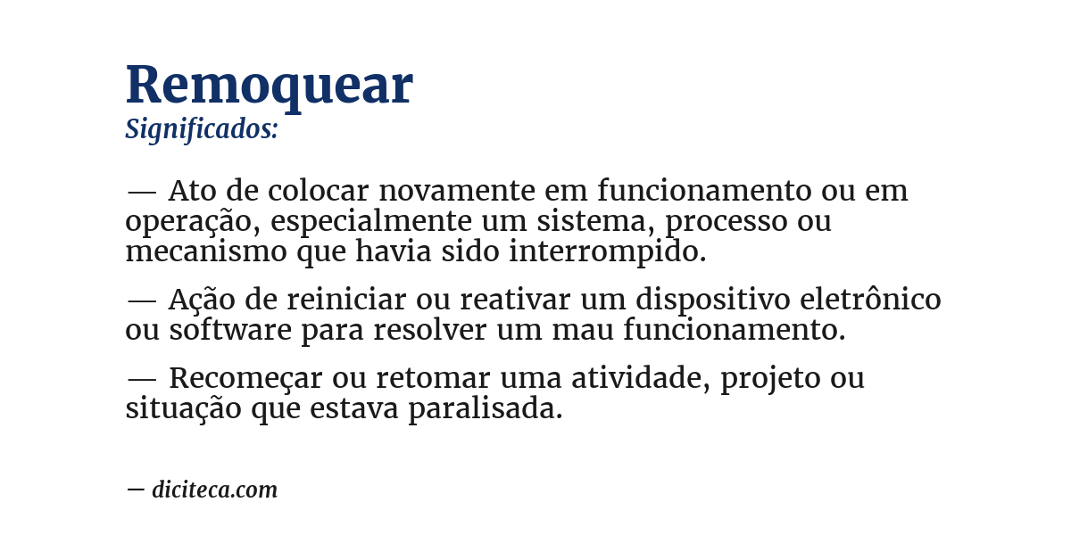 Significado de remoquear