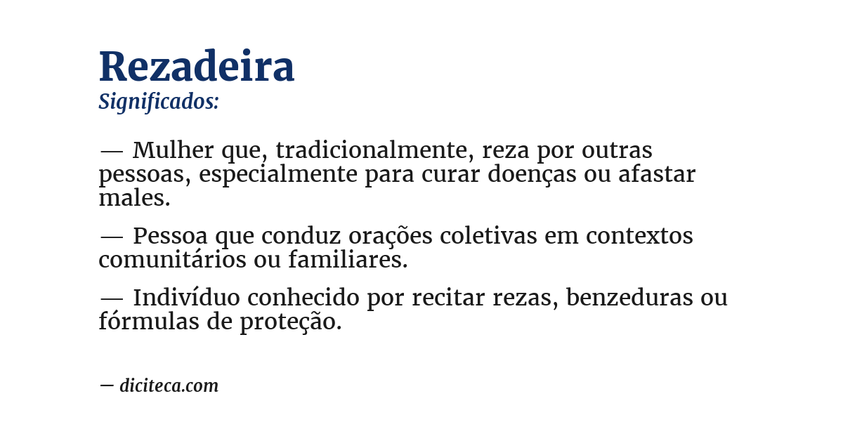 Significado de rezadeira