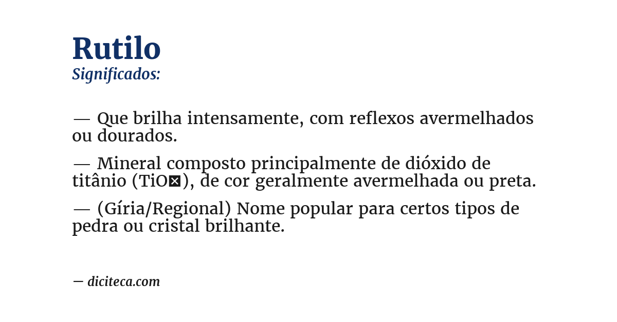 Significado de rutilo