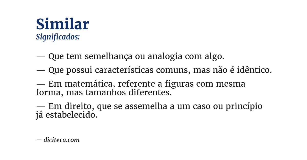 Significado de similar