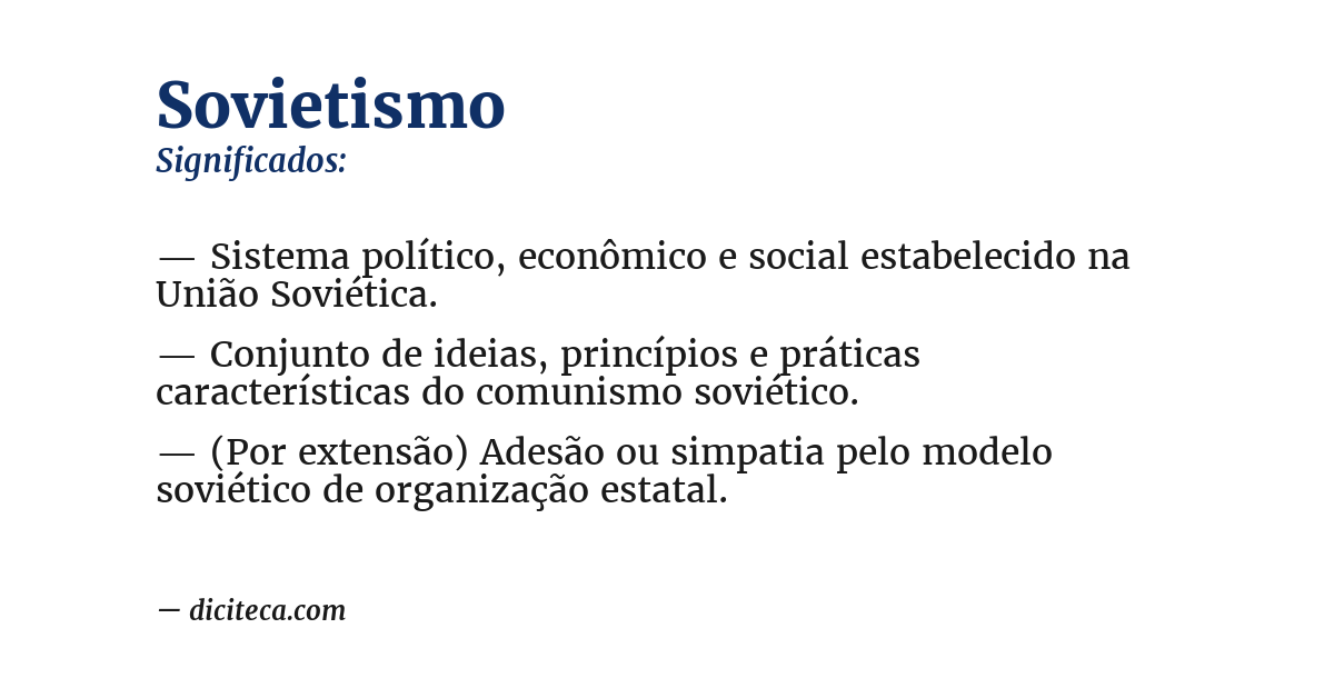 Significado de sovietismo