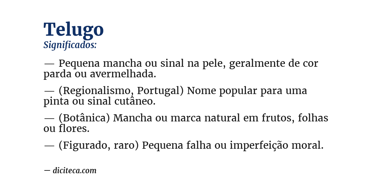Significado de telugo