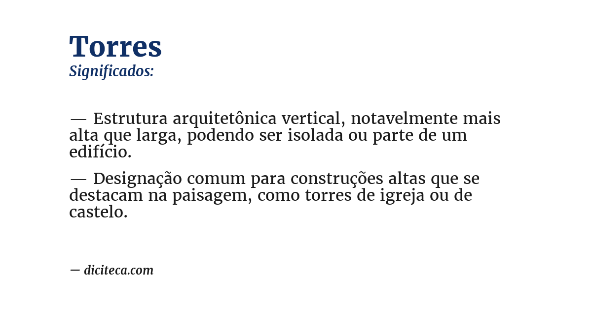 Significado de torres
