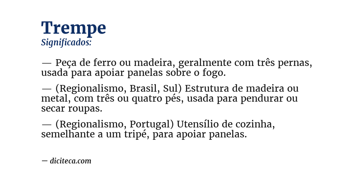 Significado de trempe