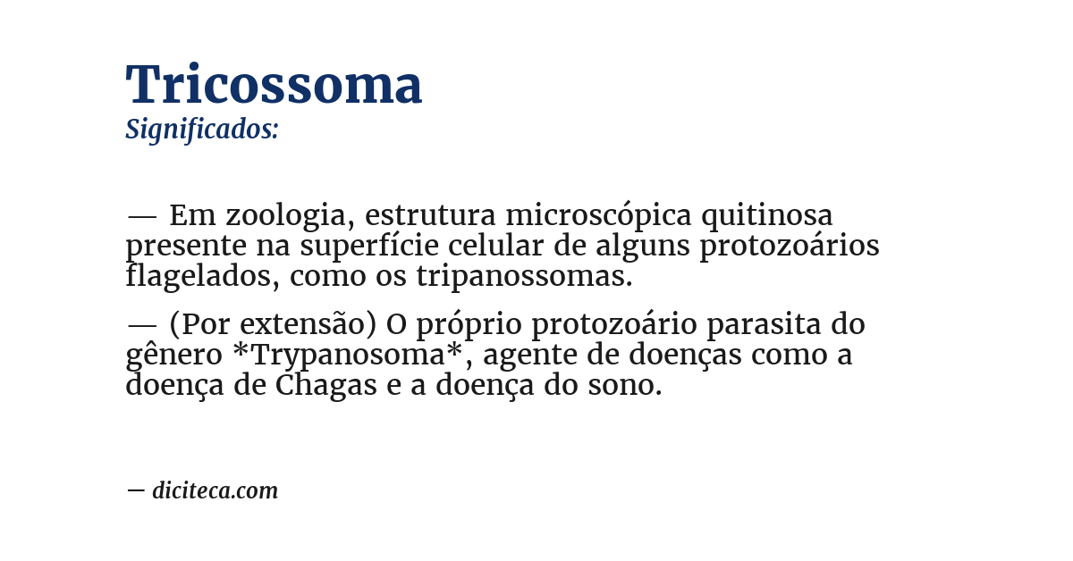 Significado de tricossoma