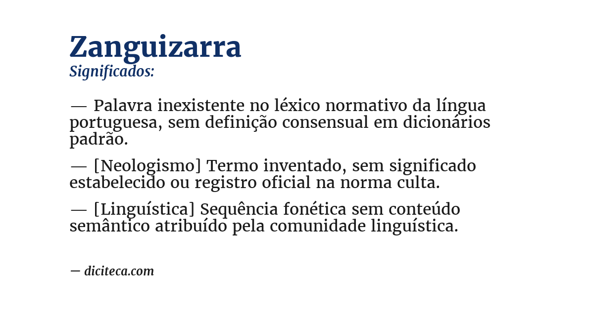 Significado de zanguizarra