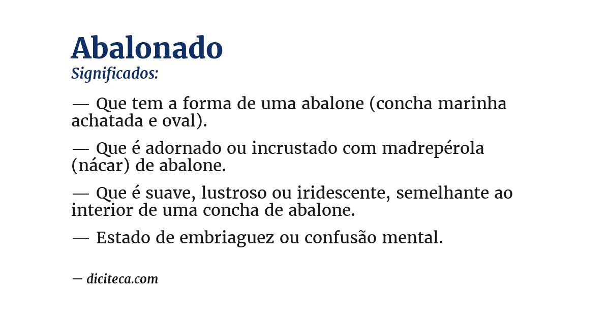 Significado de abalonado