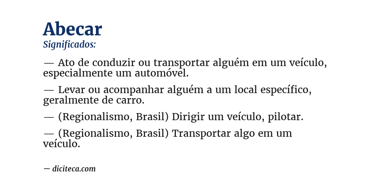 Significado de abecar