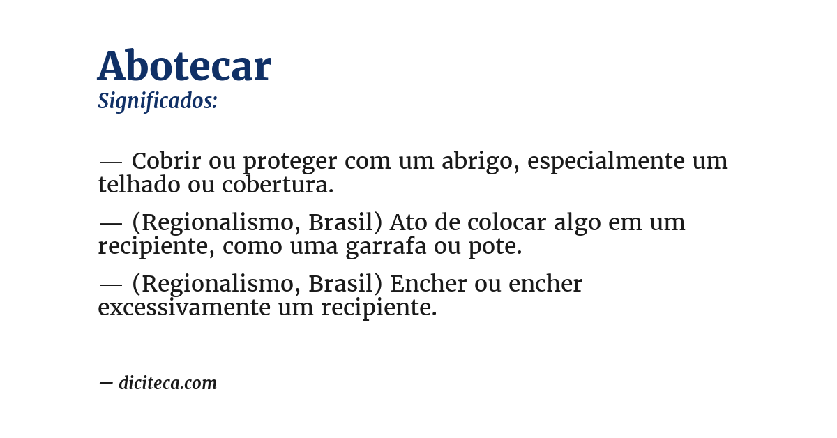 Significado de abotecar