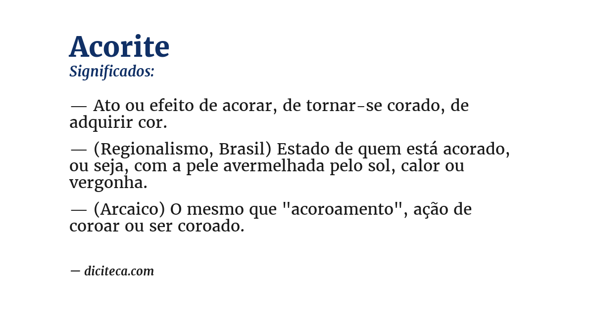 Significado de acorite
