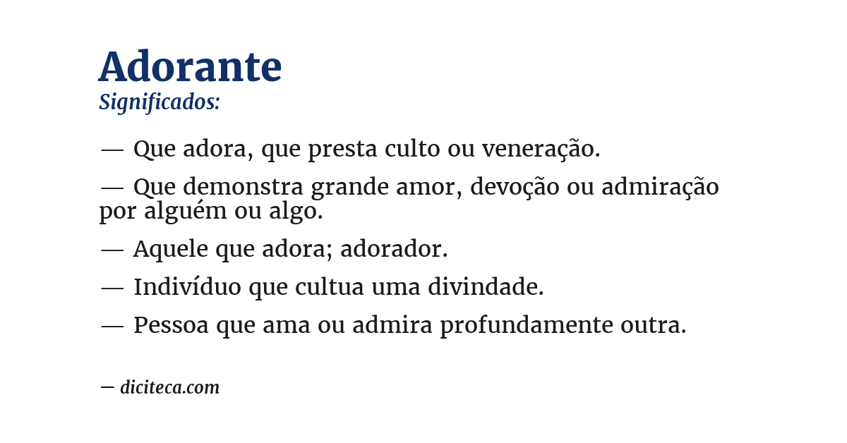 Significado de adorante