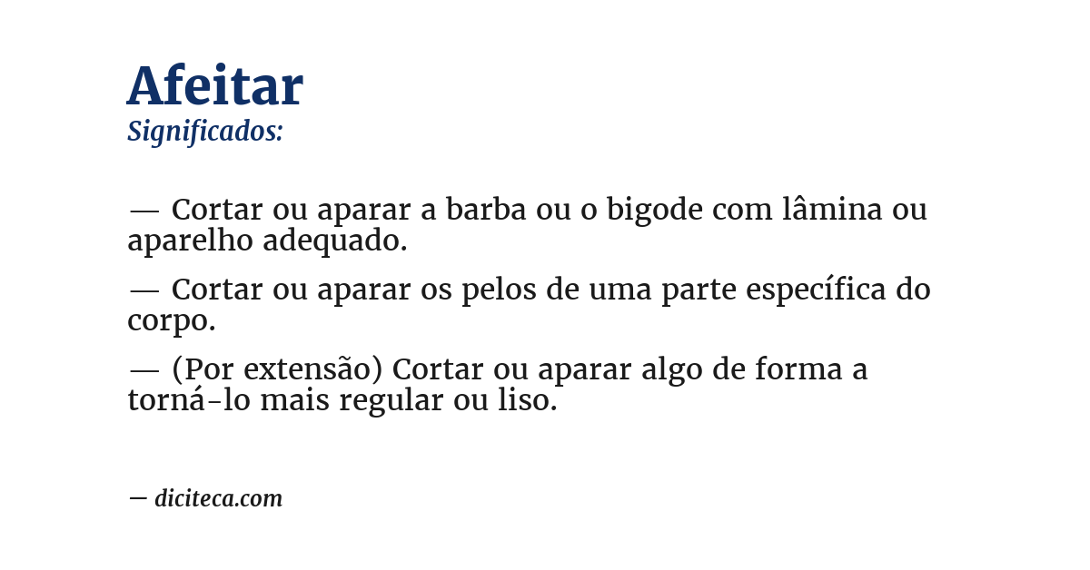 Significado de afeitar