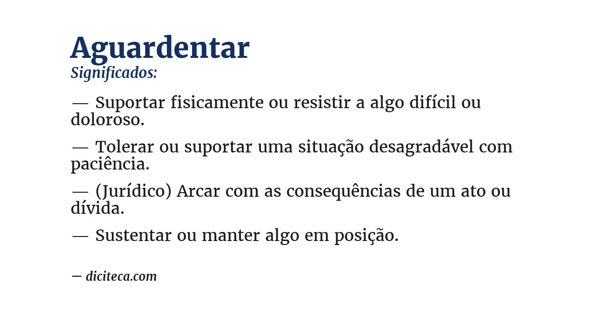 Significado de aguardentar