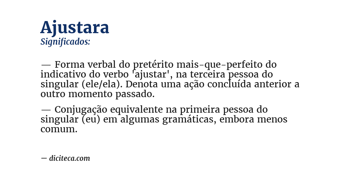 Significado de ajustara