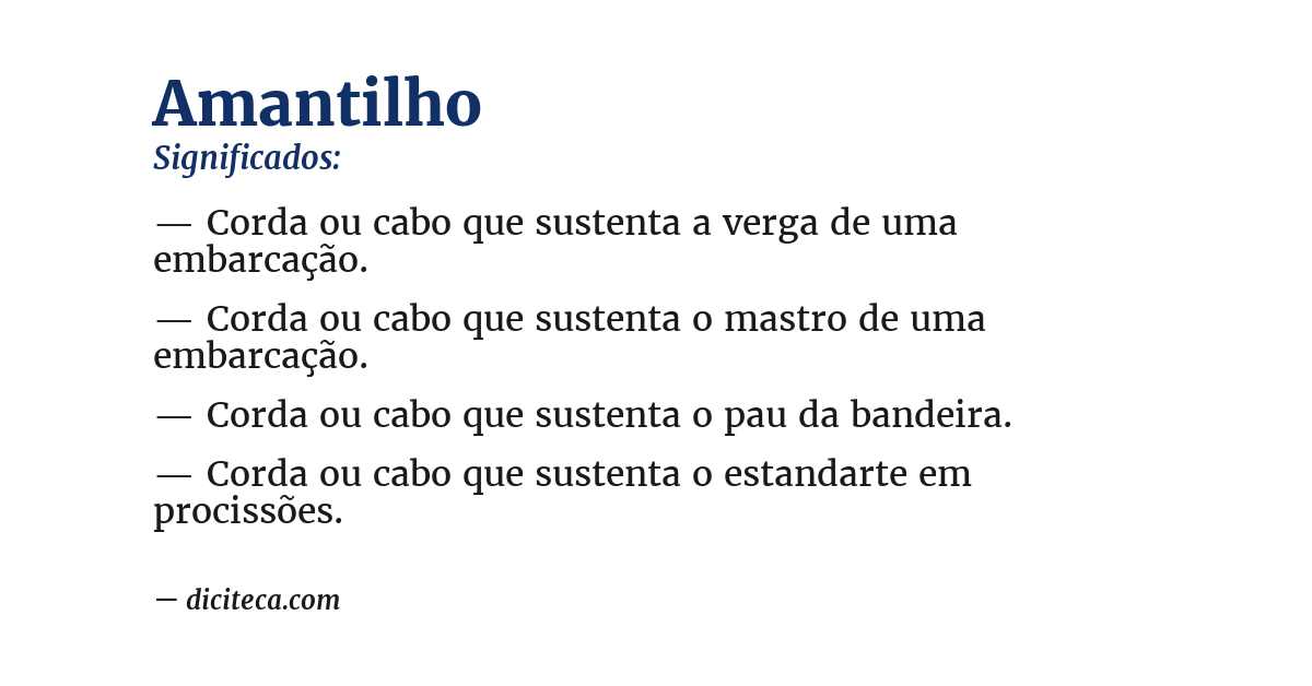 Significado de amantilho