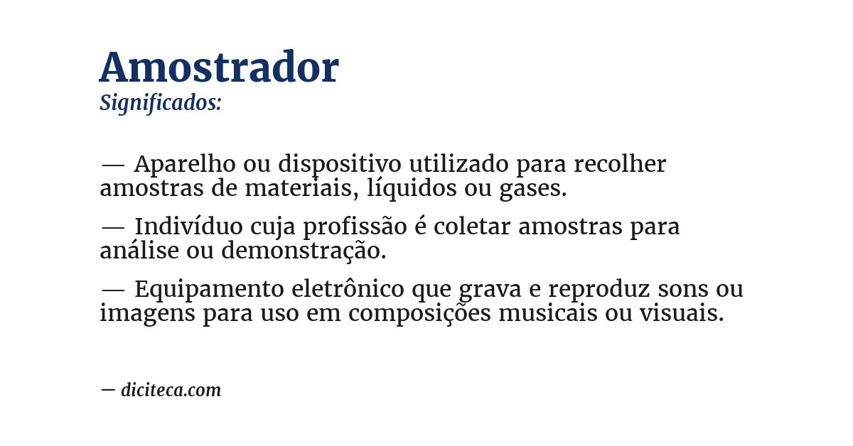Significado de amostrador