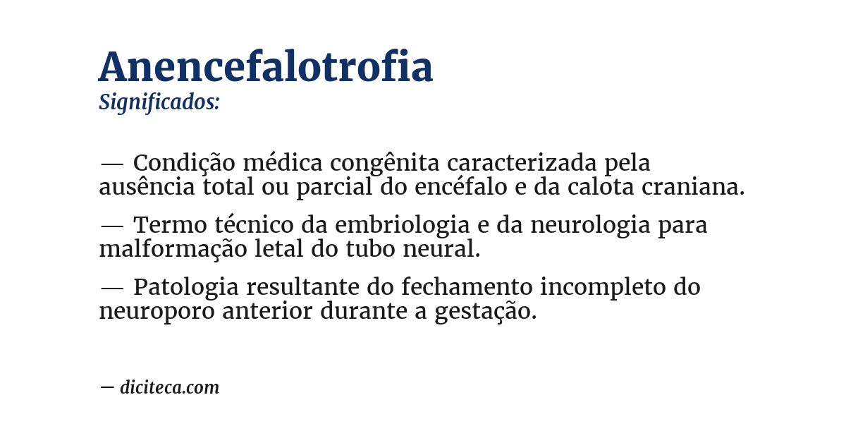 Significado de anencefalotrofia