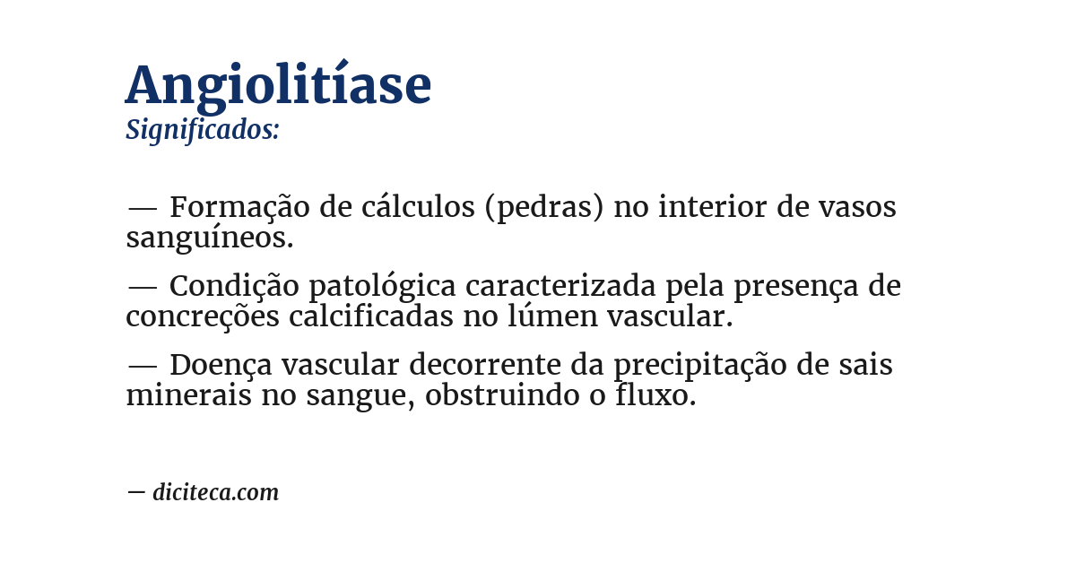 Significado de angiolitíase