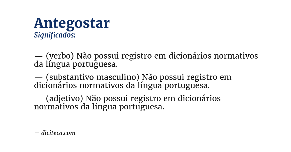 Significado de antegostar