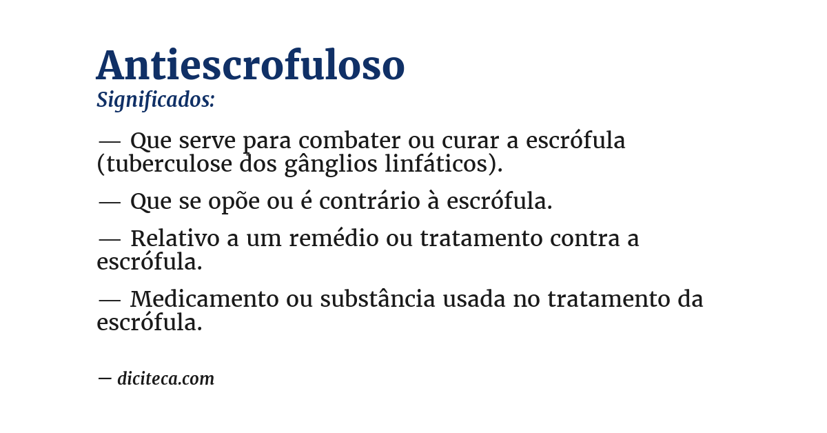 Significado de antiescrofuloso