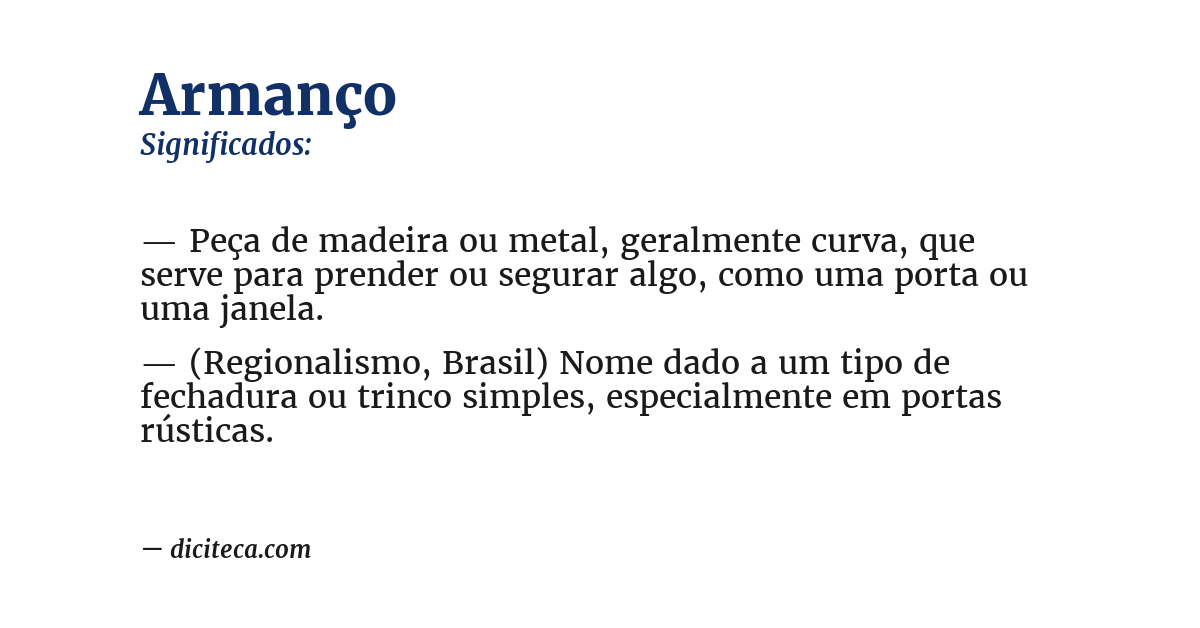 Significado de armanço