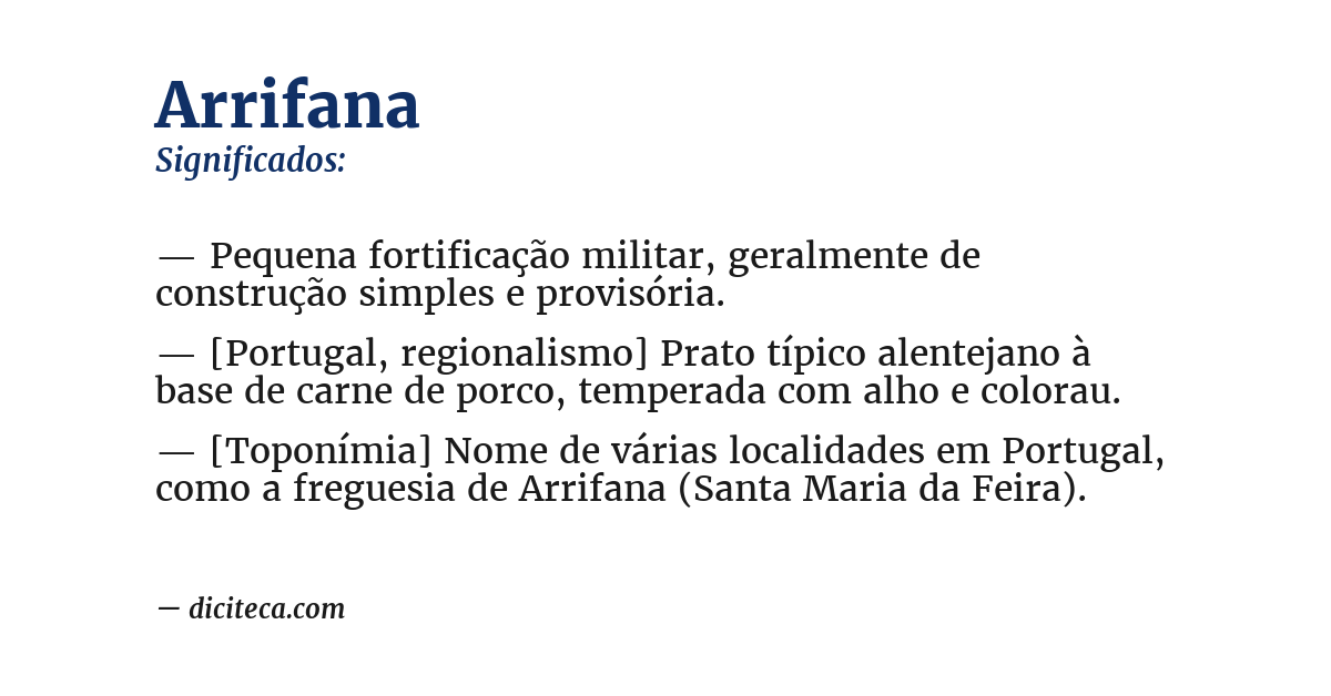 Significado de arrifana