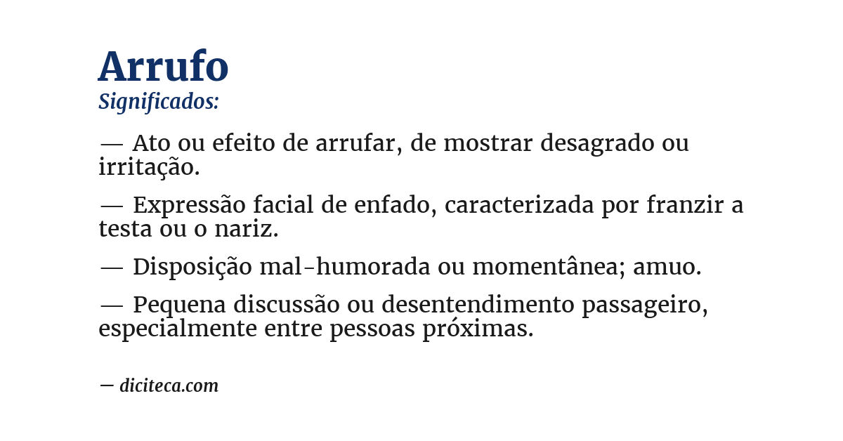 Significado de arrufo
