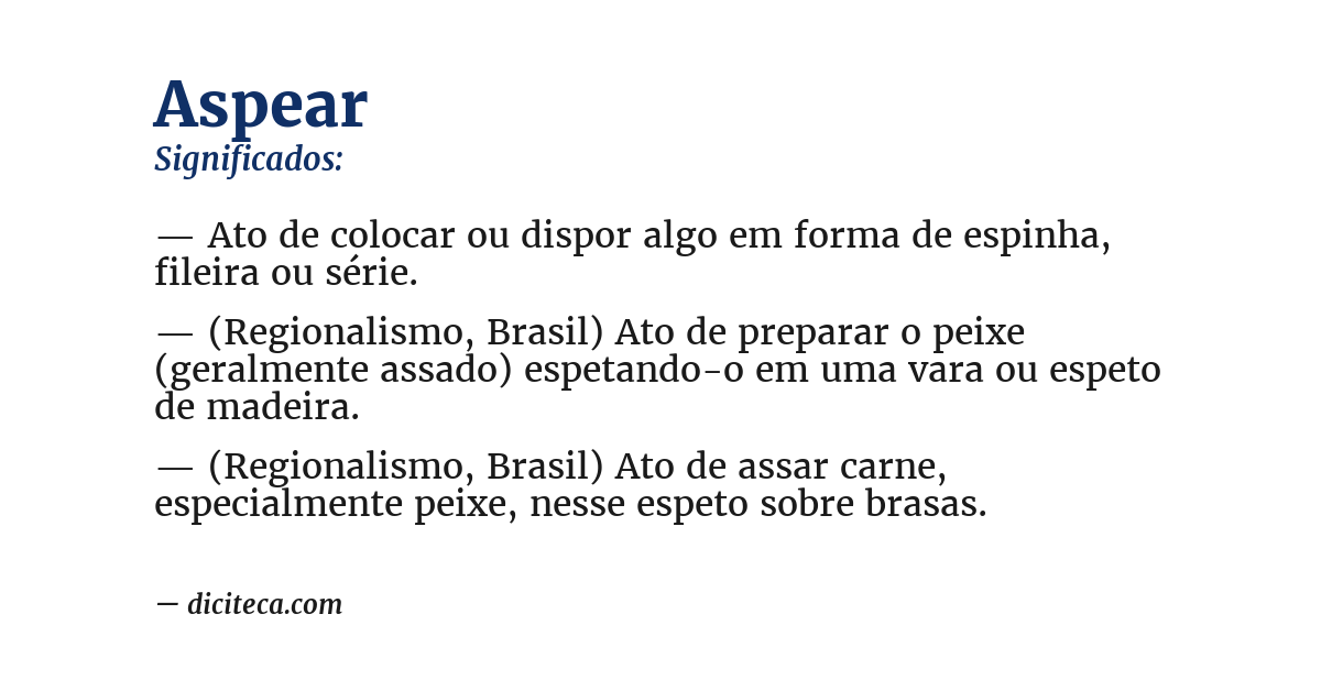 Significado de aspear