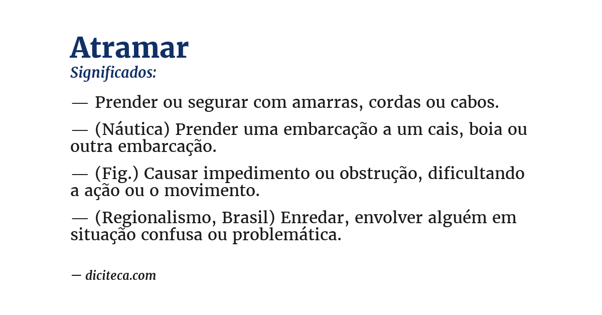 Significado de atramar